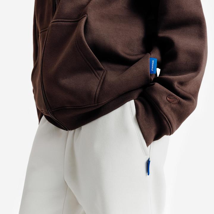 Image du produit Decathlon Sweat zippé mixte, Elementals, marron (XS)