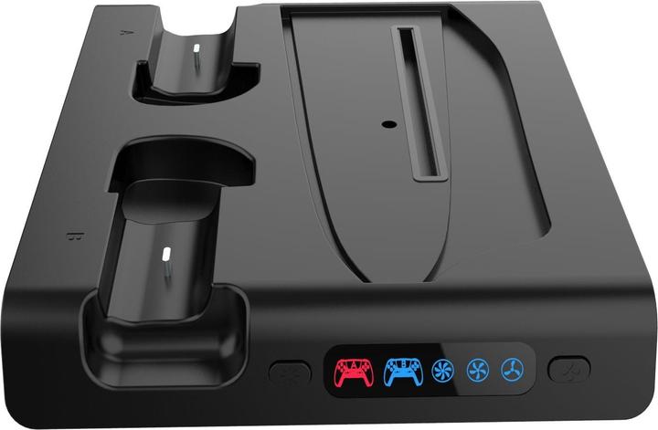 Actual product image - iPega P5S006 Multifunctional Charging RGB Stand with Cooling for PS5 Slim Black (PS5)