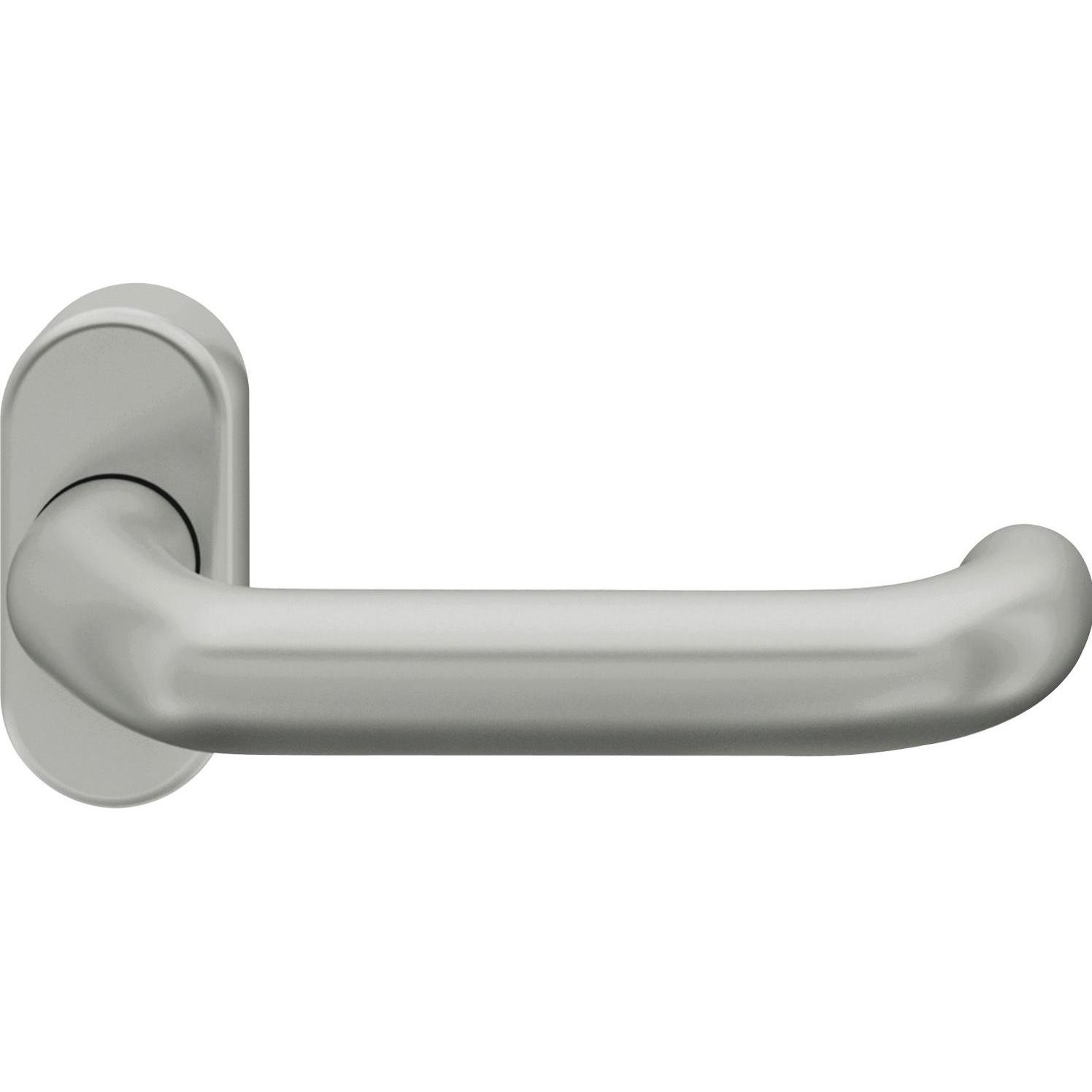 FSB, Türgriff + Fenstergriff, FH-Rahmentürdrücker 97 0625 Hochhaltefeder ovale Rosette Alu silber (Türgarnitur)