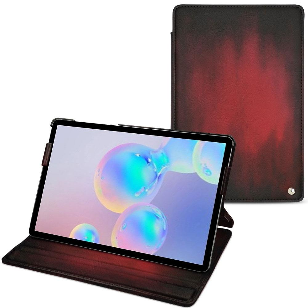 Noreve Lederschutzhülle horizontal (Galaxy Tab S6), Tablet Hülle, Rot
