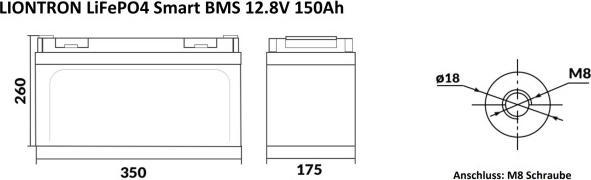 Immagine prodotto Liontron LX Smart BMS 12.8V 150Ah (12.80 V, 150 Ah)