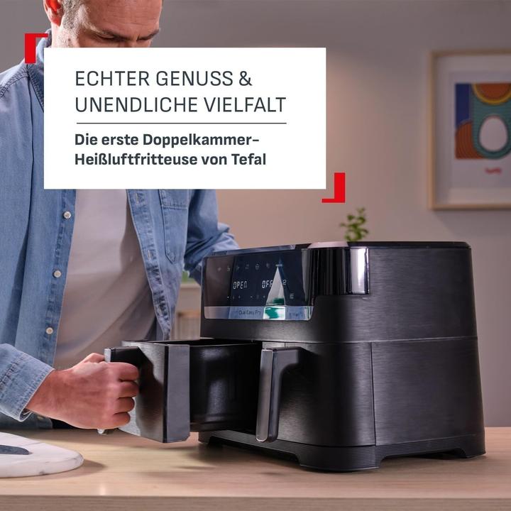 Immagine prodotto Tefal EY9018 Dual Easy Fry Doppelkammer Heissluftfritteuse