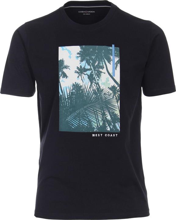 Actual product image Casa Moda T-Shirt Kurzarmshirt mit Print und Stickerei (M)