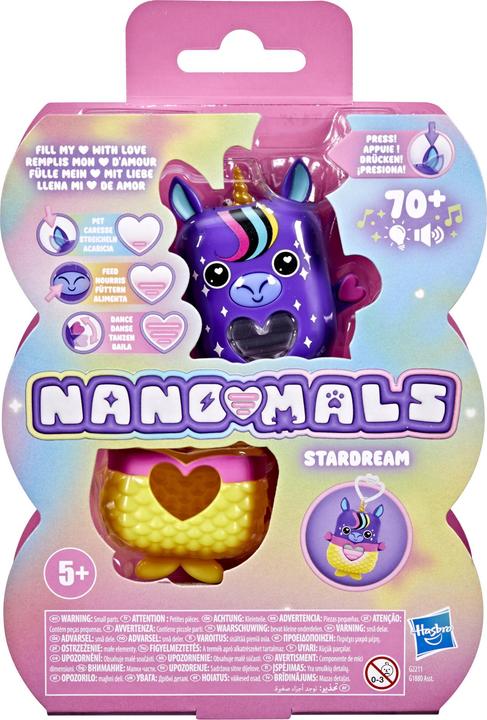 Actual product image Nano-Mals Hasbro Stardream das Einhorn elektronisches Fidget-Tierchen