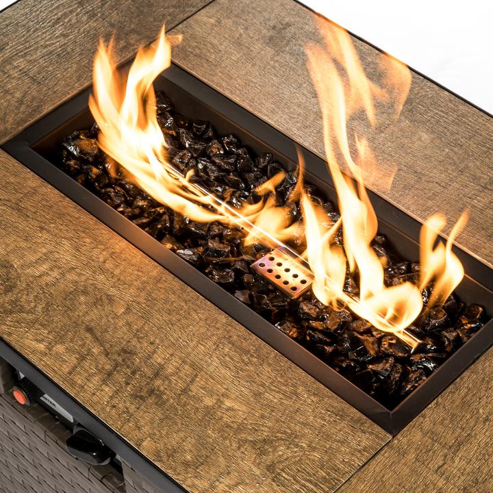 Produktbild Teamson Lavasteine 4kg Schwarz  Feuerfestes Glas für Gas-Feuerstellen im Freien (30 cm)