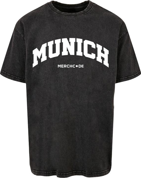 Produktbild Merchcode Munich Wording - Acid Washed Oversize Tee - 113017 (S)
