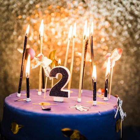 Image du produit Artifete Bleu marine Bougie numérotée 2 (1 pcs)