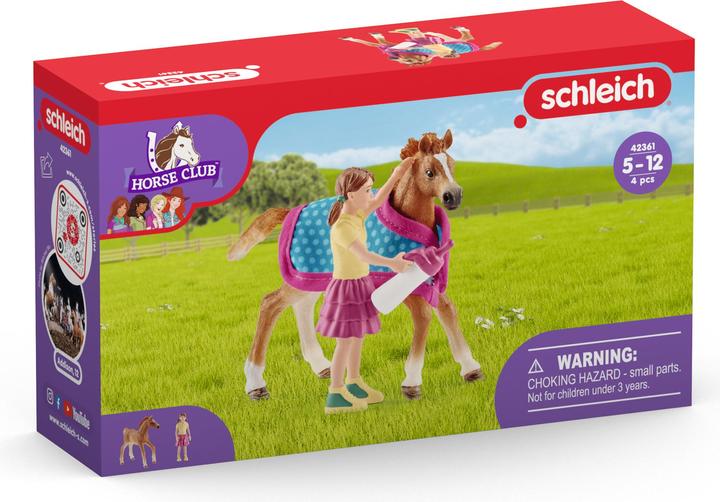 Produktbild Schleich Fohlen mit Decke