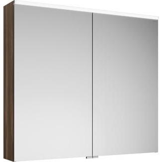 burgbad, Spiegelschrank, Eqio Spiegelschrank mit horizontaler LED-Beleuchtung, 2 Türen, 900x800mm
