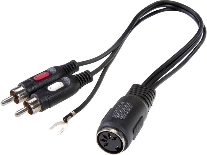 SpeaKa Professional Cinch/DIN-Anschluss Adapter Diodenbuchse 5pol (DIN) (Audio Splitter)