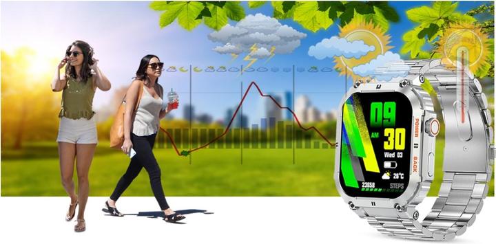 Produktbild Gravity SMARTWATCH MĘSKI GT6-7 - WYKONYWANIE POŁĄCZEŃ, MONITOR SNU (sg020g)