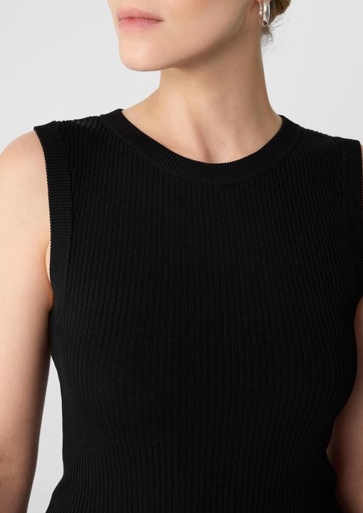 Produktbild Comma Strickpullunder Geripptes Stricktop aus Viskosemix im Slim Fit (36)