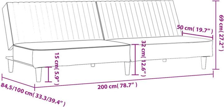 Produktbild vidaXL Schlafsofa (2-Sitzer)