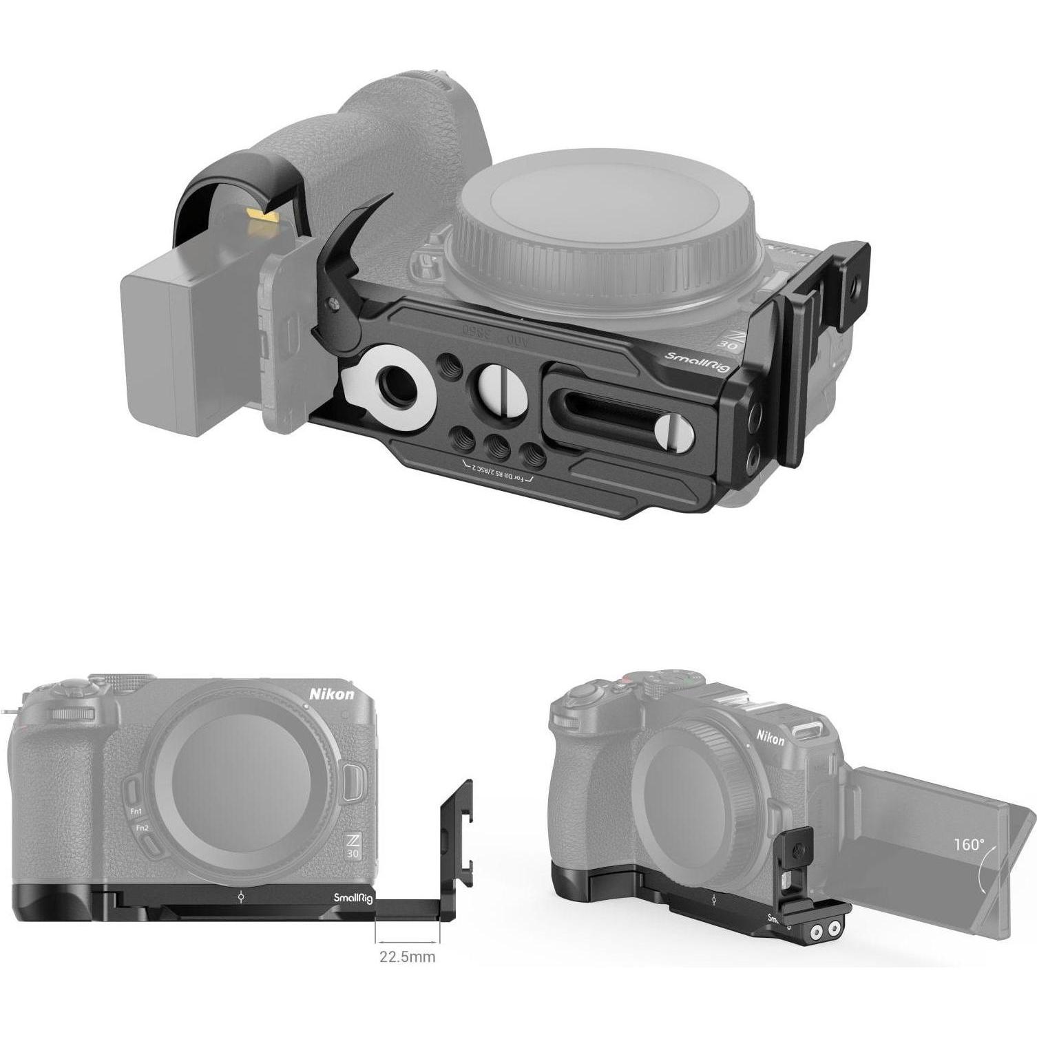 Thumbnail - SmallRig Cage L Bracket für Nikon Z 30 (Cage), Video Zubehör, Schwarz