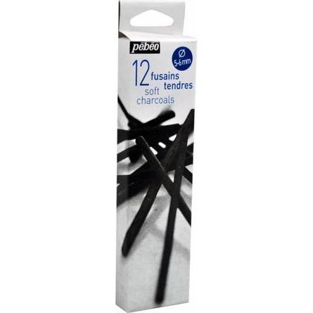 Pebeo 12 Weiche Zeichenkohlen 5 6mm (Pastellkreiden und Zeichenkohle) (383100)