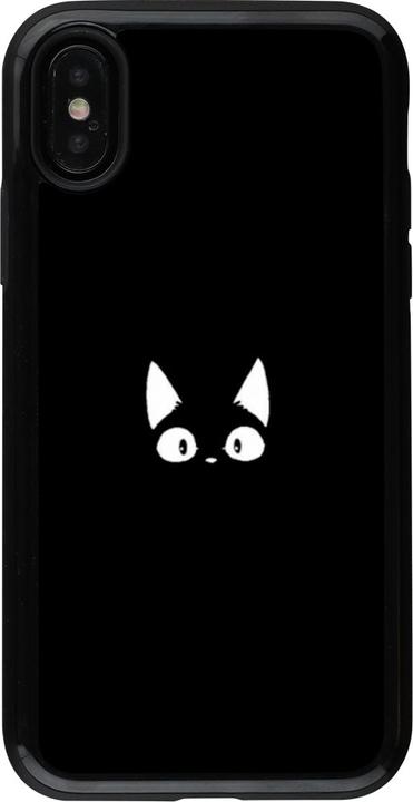 PhoneLook Hlle Hybrid Armor schwarz Funny cat on black