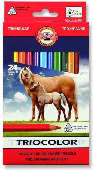 Actual product image Koh-i-Noor Triocolor triangular pencils 24 colours (24x)