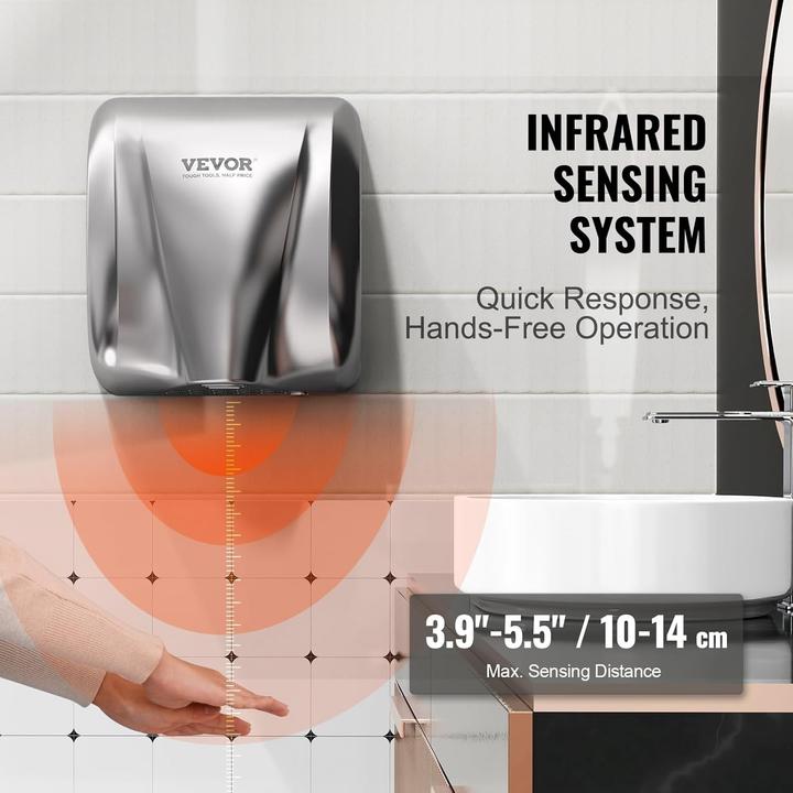 Actual product image Vevor Heavy Duty Commercial Hand Dryer