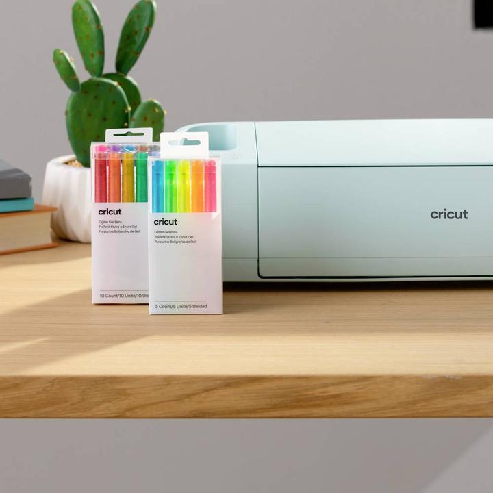 Produktbild Cricut Glitter Gel Neon pens 5-pack Pink Orange Yellow Green Blue (P)