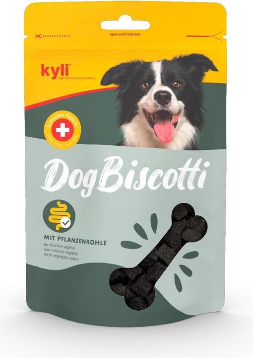 Produktbild Kyli DogBiscotti mit Pflanzenkohle (Senior, Adult, Welpe + Kitten, 1 Stk., 210 g)