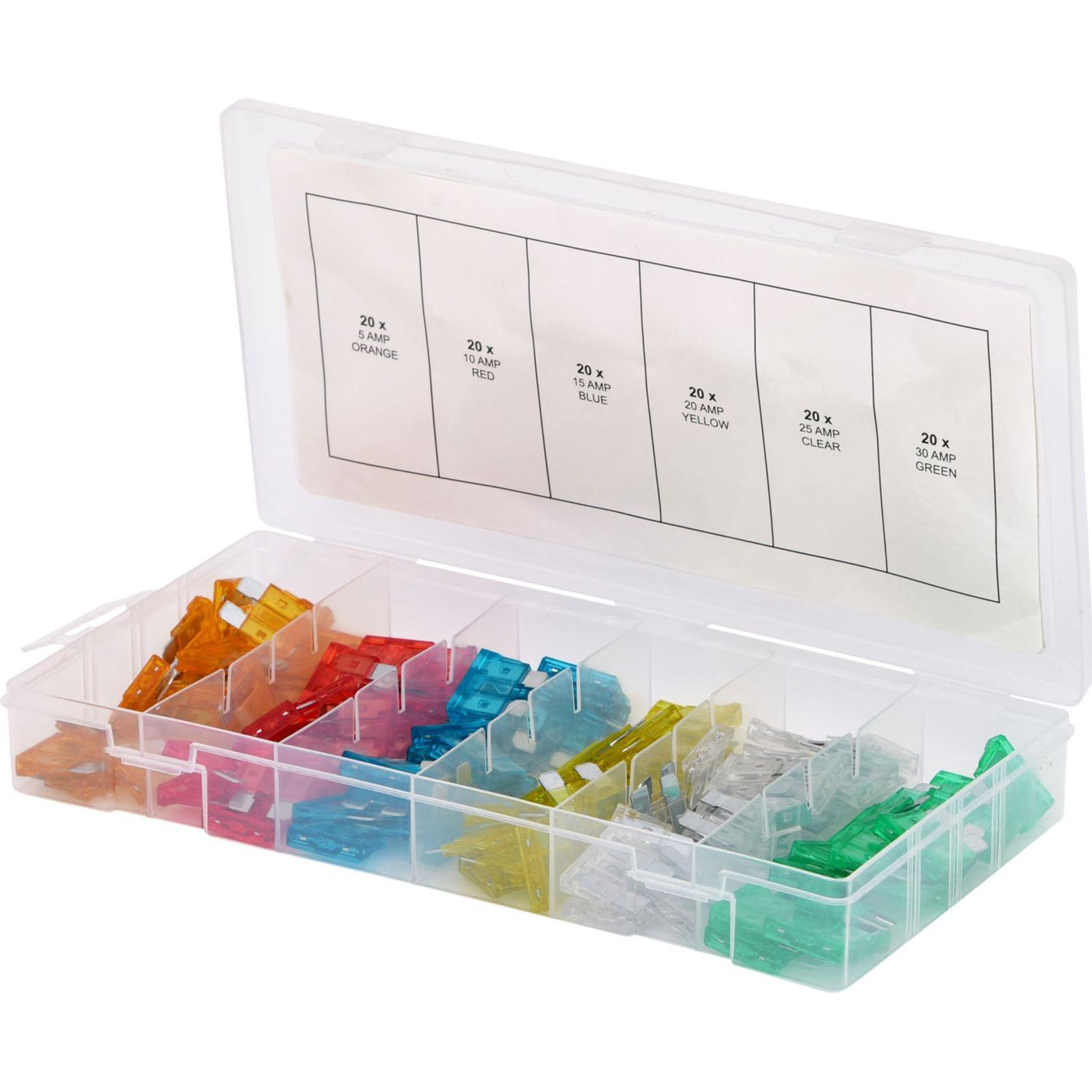 KS Tools, Sicherung, Sortiment Kfz-Sicherungen,5-30A, Zink, 120-tlg (30 A)