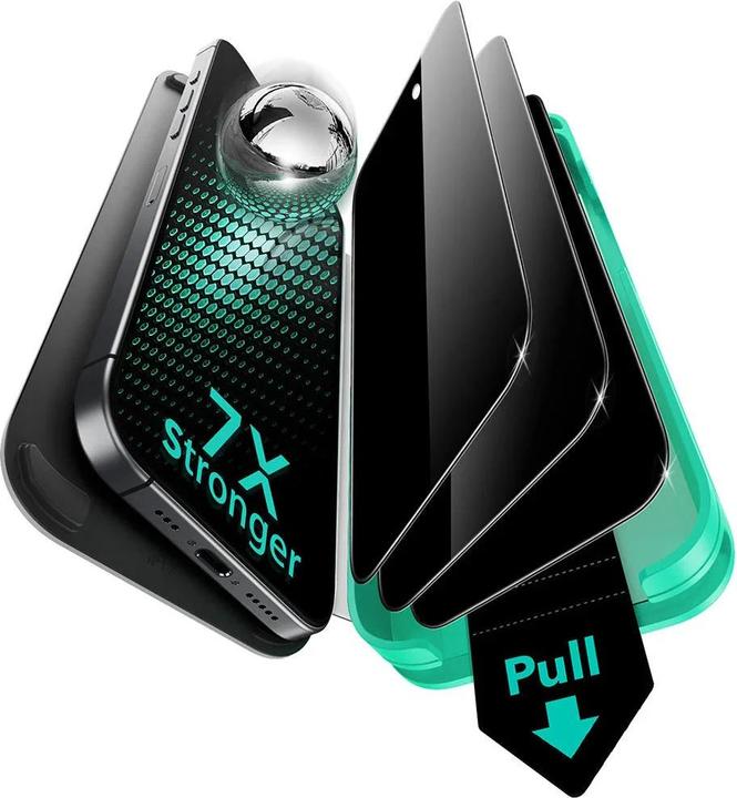 ESR - Privacy Armorite Screen Protector UltraFit (3 pack) - iPhone 17 - Black (3 Stück, Apple iPhone 17)