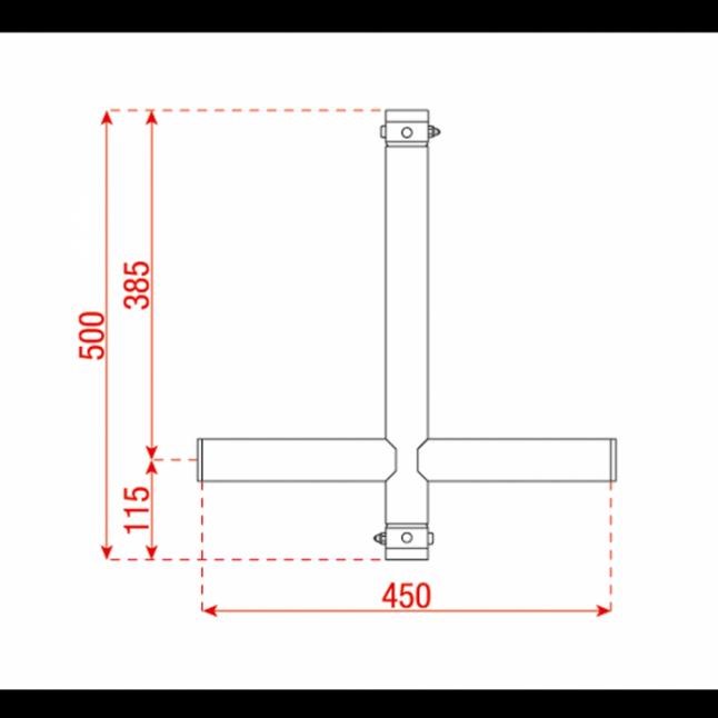 Thumbnail - Showtec T-Downrigger, Montage Lichttechnik, Grau