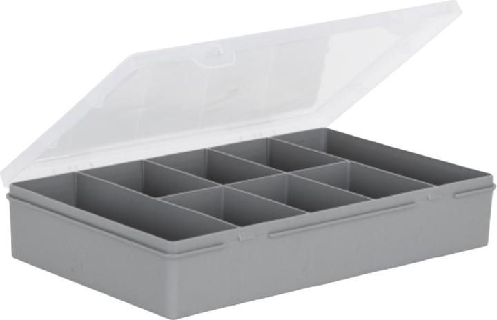 Actual product image Wham Organiser Box Upcycled Soft Grey / Clear 29cm
