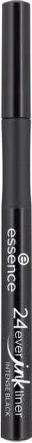 Actual product image essence 24ever ink liner 01 (#000000, #516E62, Cool brown, Intense Black)