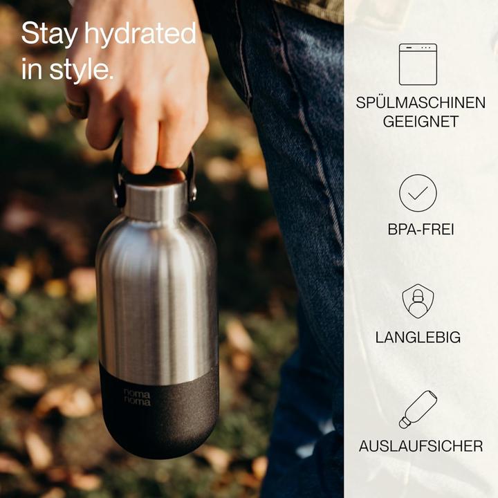 Image du produit noma noma Trinkflasche Edelstahl auslaufsicher 750ml Coffee Black (0.75 l)