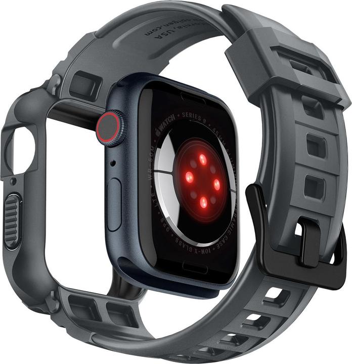 Actual product image Spigen Apple Watch 9/SE RugArm Pro DkGr