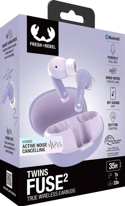 Immagine prodotto Fresh'N Rebel Fresh 'n Rebel Twins Fuse 2 Dreamy Lilac (ANC, 36 h, Senza fili)
