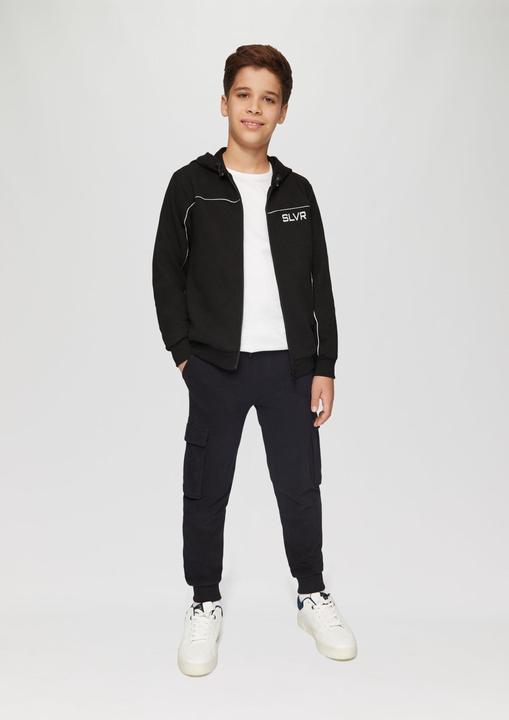 Produktbild S.Oliver Sweatshirt Jacke Sweatshirtjacke mit dekorativen Reflektor-Details (158, 164)
