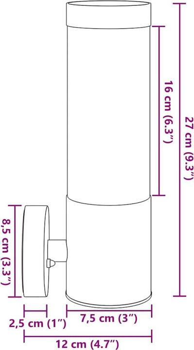 Produktbild vidaXL Aussenbeleuchtung (E27, IP44)
