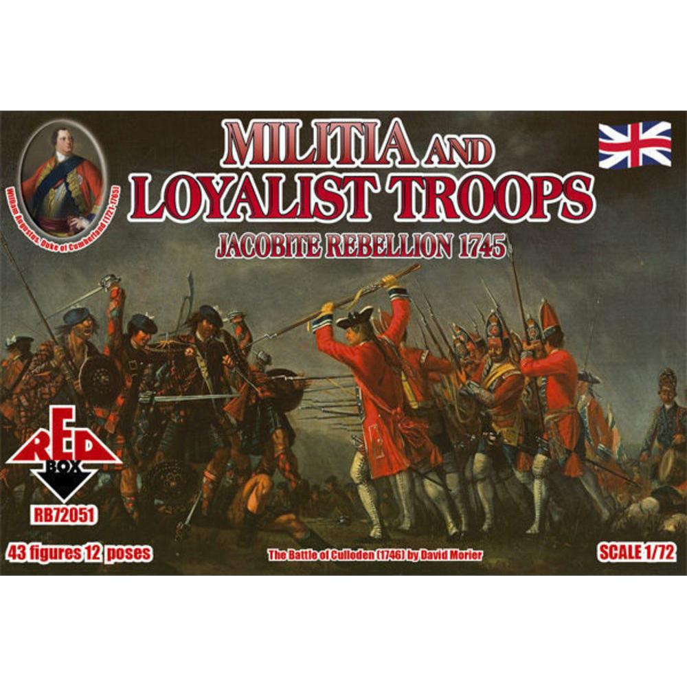 Red Box Militia+Loyalist Troops 1745,Jacobite R. (RB72051)