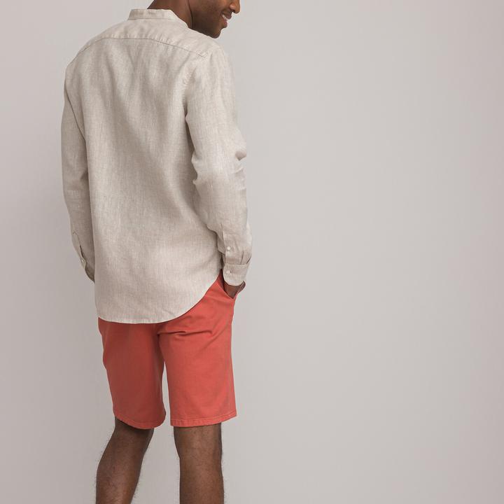 Immagine prodotto La Redoute Collections Camicia di lino dritta e firmata con colletto rialzato (XXL)