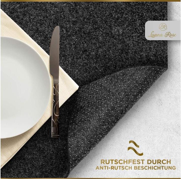 Actual product image Rose Tischset 44 x 32 cm, Anthrazit, 12er-Set (12 pcs., 44 x 32 cm)