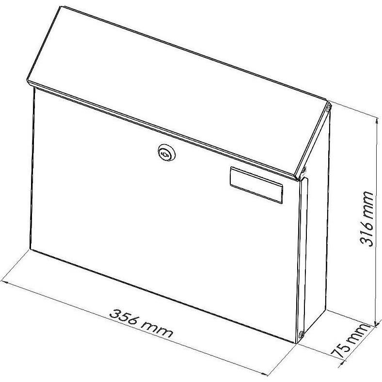 Thumbnail - SafePost, Briefkasten, 968 Briefkasten anthrazit RAL7016 matt