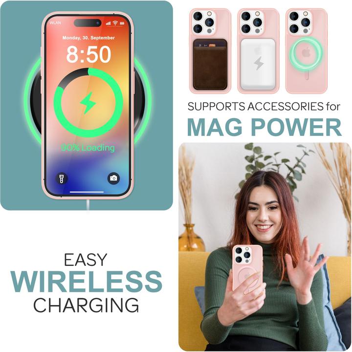 Produktbild Nalia Matte Hybrid Hülle mit MagSafe Funktion (Apple iPhone 16 Pro Max)