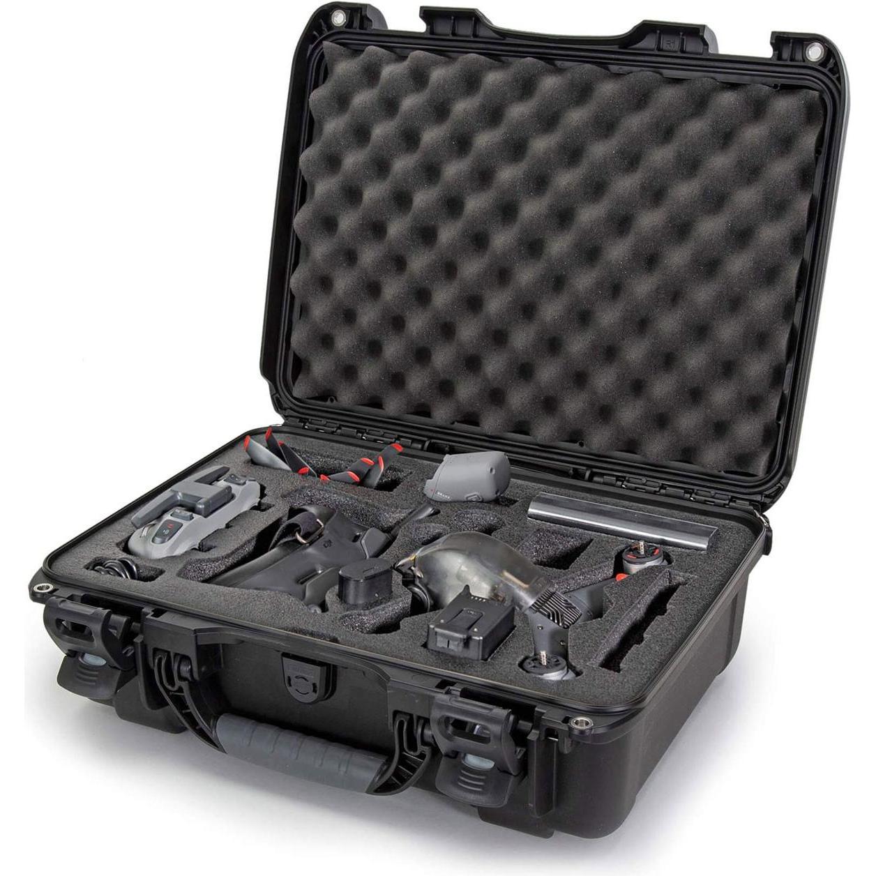 Nanuk Custodia con schiuma per occhiali FPV Air unit + interno nero (Custodia per drone, DJI FPV), Borsa per droni RC, Nero