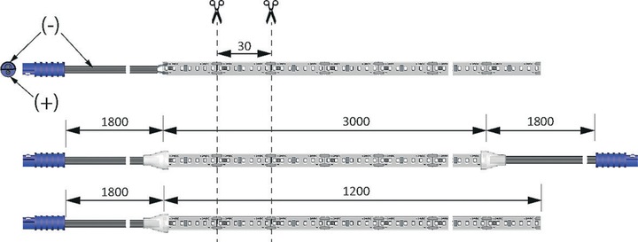 Produktbild Halemeier LED-Bänder Versa Inside 233 HP / 24 V (Warmweiss, 20 cm, Indoor)