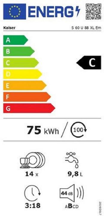 Label énergétique Kaiser S 60 U 88 XL Em