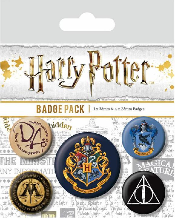 Pyramid HARRY POTTER - Pack 5 Badges - Hogwarts