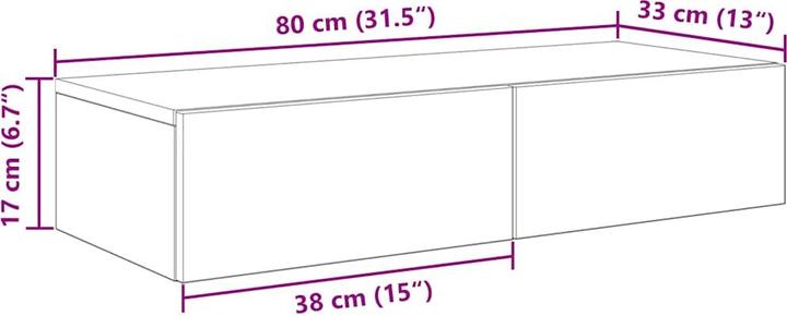 Actual product image vidaXL Wall shelf (80 x 33 x 17 cm)