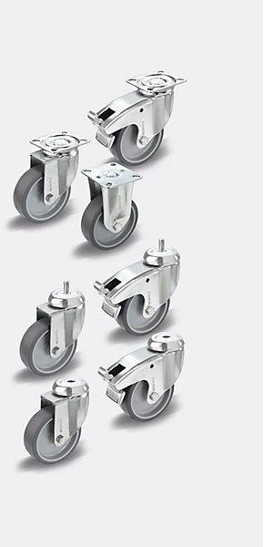 Image du produit Proroll Jeu de pneus en élastomère thermoplastique, avec vis sans tête