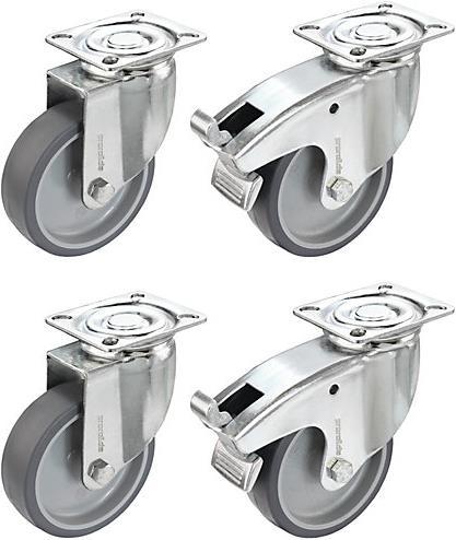 Produktbild Proroll Set aus thermoplastischen Elastomerreifen, mit Montageplatte