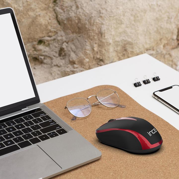 Productafbeelding Inca Muis IWM-221RSK Nano USB, Draadloos, 1000 DPI, RT/SW retail (Draadloze)