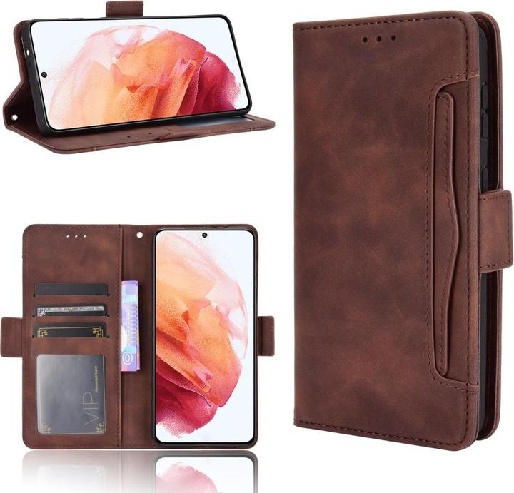 Image du produit Cover-Discount Galaxy S21 - Étui avec de nombreux emplacements pour cartes marron (Samsung Galaxy S21+)