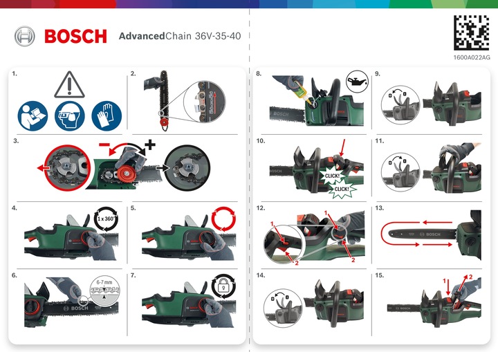 Image du produit Bosch Home & Garden AdvancedChain 36V-35-40 (Tronçonneuse à batterie)