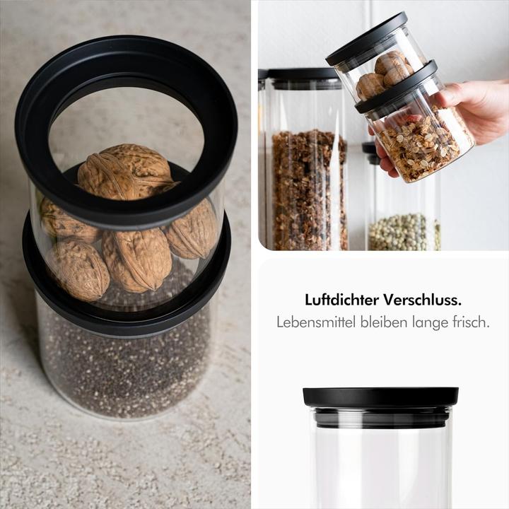 Produktbild Kivy 4x Vorratsgläser mit Deckel (2 l)